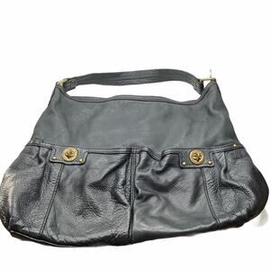 Marc by Marc Jacobs Purse Tote Slouchy Leather Shoulder Bag Black Retro